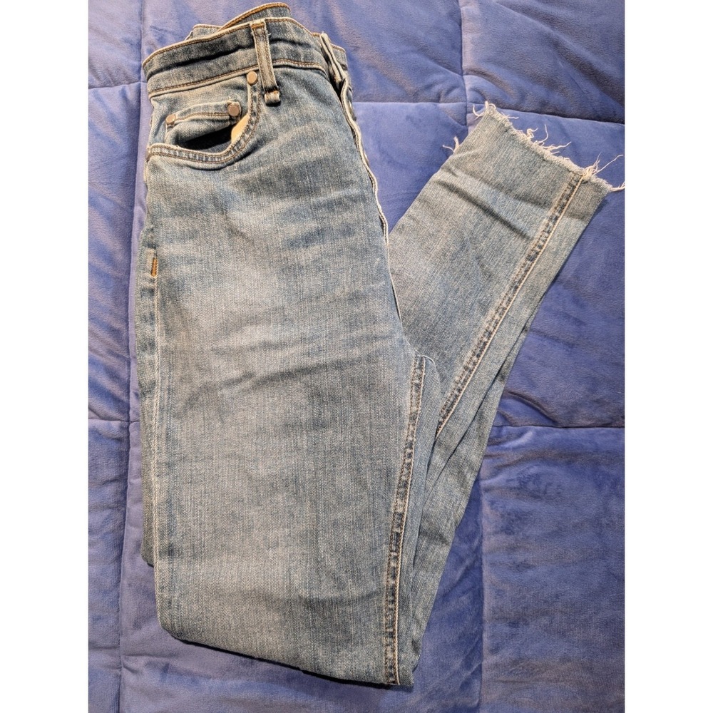 Rag & Bone Nina High Rise Ankle Skinny‎ Jeans Blue Wash Button Fly - Size 26
